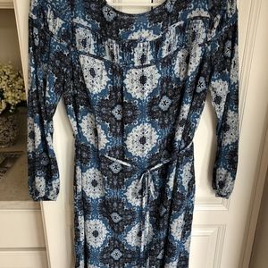 LOFT brand new with tags blue tie dress